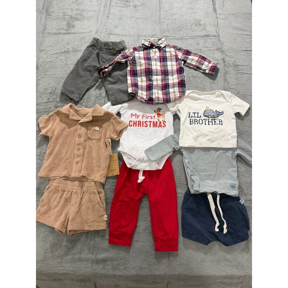 Baby Boy Clothing Bundle 3-6M Easy-Peasy Rugged Butts Janie and Jack 8pc Lot‎